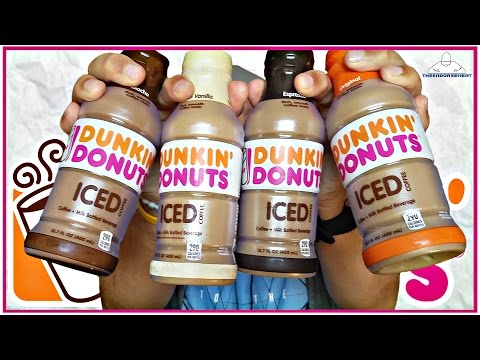 DUNKIN DONUTS® | BOTTLED ICED COFFEE REVIEW | ALL 4 NEW FLAVORS