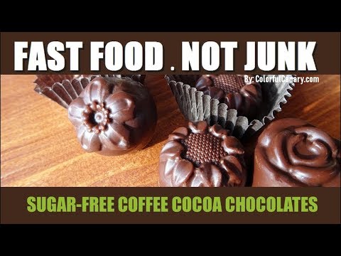 Sugar-free Coffee Cocoa Chocolates Recipe | 4 Ingredients!