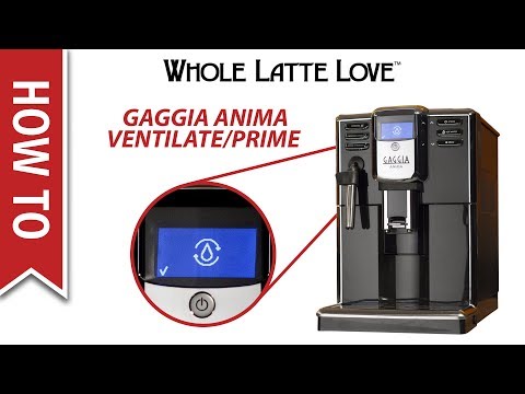 How To Prime/Ventilate a Gaggia Anima Espresso Machine