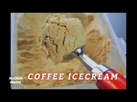 3 ingredients Coffee Ice cream Recipe – Super Easy Coffee Ice cream – No Churn Eggless Ice cream