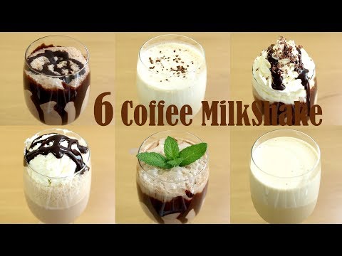 6 COFFEE MILKSHAKE RECIPE – HOW TO MAKE EASY SUMMER DRINKS – COLD COFFEE